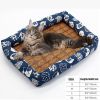 Four Seasons Universal Cool Pad Nest Large And Medium Dog Nest Cat Nest Washable Non-stick Hair Comfortable And Cool - flower pattern - M