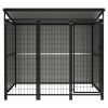 Outdoor Dog Kennel 76"x52.4"x64.6" - Grey
