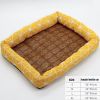 Four Seasons Universal Cool Pad Nest Large And Medium Dog Nest Cat Nest Washable Non-stick Hair Comfortable And Cool - yellow stripes - M