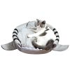 Shark Shape House Beds Tent Mat Small Dog Cat Puppy Beds Soft Dog House For Large Dogs Beds - Grey - 50x50x48 cm
