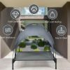 Portable Elevated Outdoor Pet Bed with Removable Canopy Shade - 36in