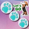 Personalized Dog Tags; Engraved Footprints Cat Tags; Anti-lost Round Pet ID Tags For Dogs & Cats - Viridity - one-size