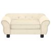 Dog Sofa Cream 28.3"x17.7"x11.8" Plush - Cream