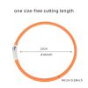 Pet's LED Collar With USB Rechargeable Glowing Lighted Up & Cuttable Waterproof Safety For Dogs - Orange - One-size