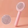 1pc Pet Grooming Brush Hair Removal Comb With Stainless Steel Teeth; Dematting Brush For Dogs & Cats - Green