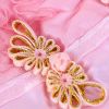 New Year Dog Dress; Festive Pet Dress; Floral Dog Costumes; Pet Clothes For Small Medium Dogs & Cats - Pink - S