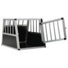 Dog Cage with Single Door 21.3"x27.2"x19.7" - Silver