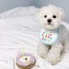 New Happy Birthday Embroidery Dog bib Pet Cat Dog bib Mouth towel - blue - S