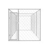 Outdoor Dog Kennel 25'x6'x6.6' - Silver