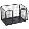 Puppy Playpen Steel 36"x23.2"x24" - Black