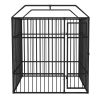 Heavy-Duty Outdoor Dog Kennel with Roof 6'x6'x7.5' - Black