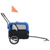 2-in-1 Pet Bike Trailer & Jogging Stroller Gray and Blue - Grey