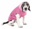 Pet Life Active 'Pull-Rover' Premium 4-Way Stretch Two-Toned Performance Sleeveless Dog T-Shirt Tank Top Hoodie - Pink - Small