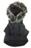 Ruff-Choppered Denim Fashioned Wool Pet Coat - Medium