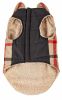 Pet Life 'Allegiance' Classical Plaided Insulated Dog Coat Jacket - Khaki - Small