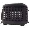 Circular Shelled Perforate Lightweight Collapsible Military Grade Transporter Pet Carrier - B33BKMD