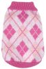 Argyle Style Ribbed Fashion Pet Sweater - Medium