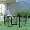 8-Panels High Quality Wholesale Cheap Best Large Indoor Metal Puppy Dog Run Fence / Iron Pet Dog Playpen - Black