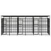 Outdoor Dog Kennel with Roof Steel 119 ftÂ¬â‰¤ - Black