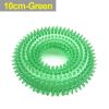 Pet Toys Bite Resistant Sound Toy Chew Teeth Clean Large Dog Golden Retriever Barbed TPR Training Teeth Cleaning Thorn Circle - Green