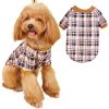 Warm Fleece Dog Clothing Classic Plaid Patchwork Dog and Cat Hoodies - BeigecheckL