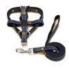Pet Dog Chest Back Leash Set Adjustable Dogs Chest Back Traction Rope Puppy Pet Nylon Durable Outdoor Walking Rope Chain Belt - Black - M