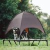 Elevated Pet Dog Bed Tent with Canopy, Pet Puppy Bed Outdoor Tent House, Breathable Portable Dog Cushion with Sun Canopy Double-Layer Camp Tent - Smal