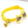 Bowknot Cat Collars; Pet Collar With Bell & Buckle; Cute Pet Supplies For Decoration - Purple - M