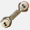 1pc Bone Shaped Cotton Rope Dog Chewing Toy; Dog Chew Toy - Cotton Rope