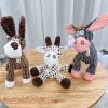 Dog Squeaks Toys; Plush Chewing Toys; Puppy Chewing Toys; Cute Animal Shaped Toys For Dogs - Brown Dog