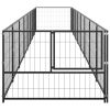 Dog Kennel Black 86.1 ftÂ¬â‰¤ Steel - Black