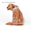 Pet Raincoat For Dog & Cat; Waterproof Dog Hooded Rain Jacket With Plastic; Dog Raincoat - White - 3XL