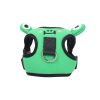 dog harness set; with leas frog leash pet mesh breathable small dog chest back retractable dog leash pet harness - Green frog - S
