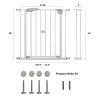 Easy Walk Thru Pet Gate Safety Gate Durability Dog Gate For House, Stairs, Doorways, Fits Openings 29.5" to 32" - white