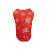 Christmas Pet Clothing Vest Skirt Christmas Print Matching Pet Dog Clothing For Small & Medium Dogs - Red - S