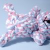 1pc Bear Shaped Pet Knot Toy - Colorful Cotton Rope Bear
