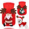 2021 New Pet Clothes Fall/winter Flannel Warm Festive Dress Elk Christmas Dress - as the picture - S-3