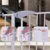 Easy Walk Thru Pet Gate Safety Gate Durability Dog Gate For House, Stairs, Doorways, Fits Openings 29.5" to 32" - white