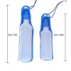 250/500ml Dog Water Bottle Feeder With Bowl Plastic Portable Water Bottle Pets Outdoor Travel Pet Drinking Water Feeder - Red - 500ML