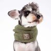 Touchdog Heavy Knitted Winter Dog Scarf - Olive Green