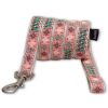 Touchdog 'Carpentry Patterned' Tough Stitched Embroidered Collar and Leash - Brown - Small