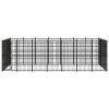 Outdoor Dog Kennel Steel 277.7 ftÂ¬â‰¤ - Black