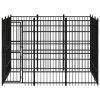 Outdoor Dog Kennel Steel 89.2 ftÂ¬â‰¤ - Black