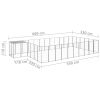 Dog Kennel Silver 208.4 ftÂ¬â‰¤ Steel - Silver