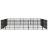 Outdoor Dog Kennel Steel 992 ftÂ¬â‰¤ - Black