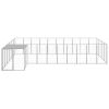 Dog Kennel Silver 143.3 ftÂ¬â‰¤ Steel - Silver