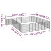 42-Panel Dog Playpen Black 19.7"x39.4" Powder-coated Steel - Black