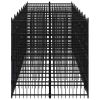 Outdoor Dog Kennel Steel 158.8 ftÂ¬â‰¤ - Black