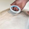 Pet Life 'Knuckler' Handheld Travel Flexible Grooming Pet Rake Comb - Blue