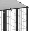 Dog Kennel Black 26 ftÂ¬â‰¤ Steel - Black